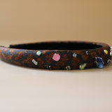 Slender Headband Black Rainbow