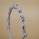 Narrow Headband Grey Ribbon