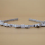 Narrow Headband Grey Ribbon