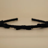 Narrow Headband Black Ribbon