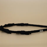 Narrow Headband Black Ribbon