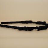Narrow Headband Black Ribbon