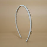Tight Headband Off White Satin