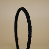 Tight Headband Black Satin Lace