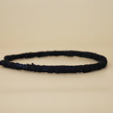 Tight Headband Black Satin Lace