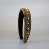 OG Headband Gold Lame Studs