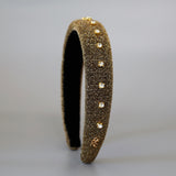 OG Headband Gold Lame Studs