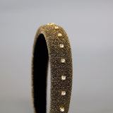 OG Headband Gold Lame Studs