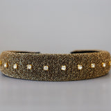 OG Headband Gold Lame Studs