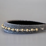 OG Headband Silver Lame Studs