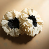 Navy Dot Frills Scrunchie