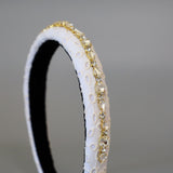 Slender Headband White Gold Studs