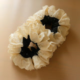 Navy Dot Frills Scrunchie