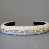 Slender Headband White Gold Studs