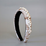 OG Headband White Brown Pearl
