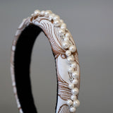 OG Headband White Brown Pearl