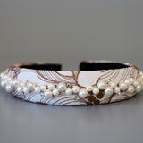 OG Headband White Brown Pearl