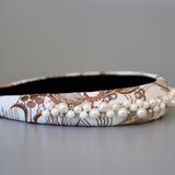 OG Headband White Brown Pearl