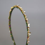 Narrow Headband Green Gold