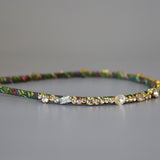 Narrow Headband Green Gold
