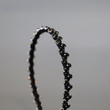 Narrow Studs Headband Black