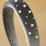 OG Headband Velour Silver