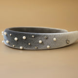 OG Headband Velour Silver