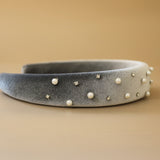 OG Headband Velour Silver