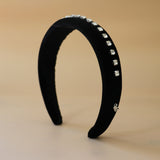 OG Headband Velor Black Studs