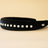 OG Headband Velor Black Studs