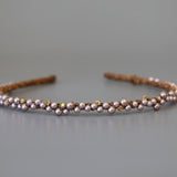 Narrow Studs Headband Purple Pearl
