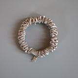 Shiny Grey Mini Scrunchie