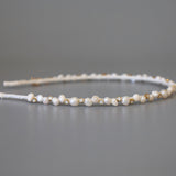 Narrow Studs Headband White Mix Pearl