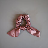 Pink Rose Ribbon Scrunchie