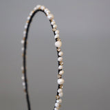 Narrow Studs Headband Black Pearl Mix
