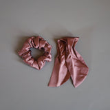 Pink Rose Ribbon Scrunchie
