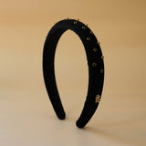 Slender Headband Velor Black