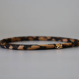 Tight Headband Brown Leopard No Studs