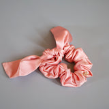 Peach Coral Ribbon Scrunchie