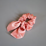 Peach Coral Ribbon Scrunchie