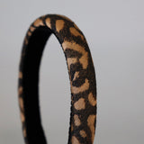 Slender Headband Brown Leopard No Studs
