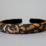 Slender Headband Brown Leopard No Studs