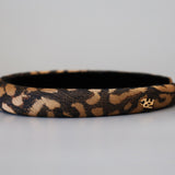 Slender Headband Brown Leopard No Studs