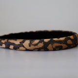 Slender Headband Brown Leopard No Studs