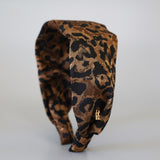 Wide Headband Brown Leopard No Studs