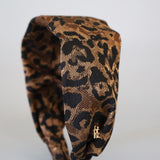 Wide Headband Brown Leopard No Studs