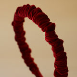 Gather Headband Velor Red