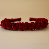 Gather Headband Velor Red