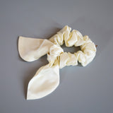 Butter White Ribbon Scrunchie