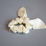 Butter White Ribbon Scrunchie